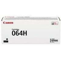 Canon 064H toner cartridge box, white with black text and Canon logo, labeled "Genuine" and "Black."