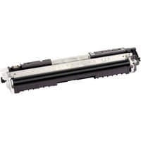 Canon 729 BK toner cartridge, black, rectangular shape with white and black casing, original design.