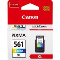 Canon CL-561XL high yield color ink cartridge in red and white packaging with PIXMA branding.