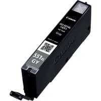 Black Canon CLI-551XL grey ink cartridge with QR code and model number on label.