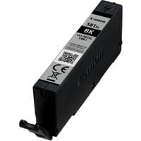 Black Canon CLI-581XL ink cartridge with high yield label, QR code, and Canon branding on the side.