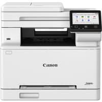 White Canon i-SENSYS MF667Cdw printer with touchscreen display and multiple function buttons.