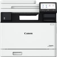White Canon i-SENSYS MF752Cdw II printer with touchscreen display and black accents.