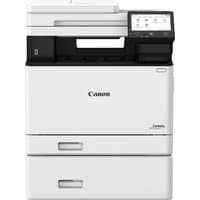 White Canon i-SENSYS MF754 II multifunction printer with touchscreen and paper tray.