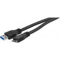 Black 5m USB 3.2 Gen 1 cable with USB A and Micro-USB B connectors by EXC