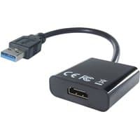 Black connektgear USB 3 to HDMI adapter with A male USB plug and HDMI female port, compact design.