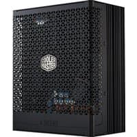 Black Cooler Master power supply unit with mesh grille and 24-pin ATX connector, model X Silent Edge Platinum 1100.