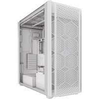 White Corsair 9000D RGB AIRFLOW full tower case with mesh front panel and spacious interior for high-performance builds.