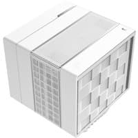 White DeepCool ASSASSIN VC ELITE WH CPU cooler with a square design and intricate vent patterns.