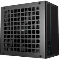 Black DeepCool PF400 power supply unit with grid vent design and 20+4 pin ATX connector.