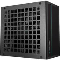 Black DeepCool PF700 700W power supply unit with vented grille and 20+4 pin ATX connector.