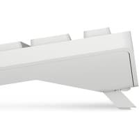 White Dell Pro Keyboard with elevated keys and adjustable stand, part of KM5221W UK QWERTY set.