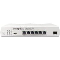 White DrayTek V2865L-5G-K wired router with six Ethernet ports and LED indicators on the front panel.