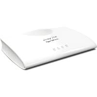 White DrayTek Vigor 166 wired router with Gigabit Ethernet ports and sleek curved design.
