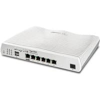 Grey and white DrayTek Vigor 2865 wired router with Gigabit Ethernet ports and wave-patterned top.