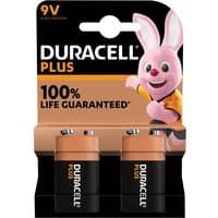 Duracell S18718 9V batteries pack of 2, black and copper with Duracell Plus branding and pink bunny mascot.