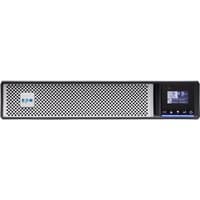 Eaton 5PX1500IRT2UG2BS UPS with black and silver front panel, LCD screen, and 8 AC outlets.