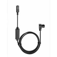 Black EcoFlow alternator charger cable with XT150 connectors and coiled design.