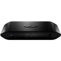 Black Elgato 4K X video capturing device with HDMI port, sleek design, and LED indicator on the front panel.