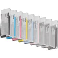 Epson light cyan ink cartridge, model C13T606500, 220ml capacity, rectangular shape with label and color indicator.