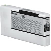 Epson C13T653100/T6531 photo black ink cartridge, 200ml, rectangular white casing with black label and text.