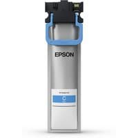 Epson WF-C5xxx Series ink cartridge, light cyan, rectangular with blue handle and black top.