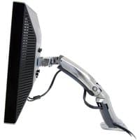 Silver Ergotron MX Series desk mount LCD arm with adjustable joints and cable management, supporting a 30" monitor.