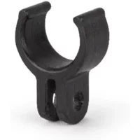 Black Exposure Trace Action Mount Clip with U-shaped holder and screw hole for secure attachment.