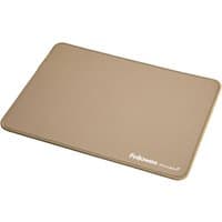 Fellowes Breyta XL Mousepad in sand color, rectangular with rounded edges and subtle logo in corner.
