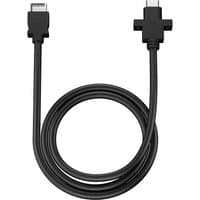 Black Fractal Design USB cable, 0.67 m, with Type-C and Type-A connectors, coiled in a loop.