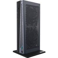 Black GIGABYTE AORUS RTX 5060 Ti AI BOX Graphics Card with vented casing, vertical stand, and multiple display ports.