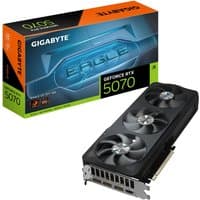 GIGABYTE RTX 5070 EAGLE OC graphics card, black with triple fans, PCI-E 5.0, 3 DP, 1 HDMI ports, 12GB GDDR7.