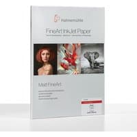 Hahnemühle A4 white matt photo paper with artistic images on cover, labeled "FineArt InkJet Paper" and "Matt FineArt".