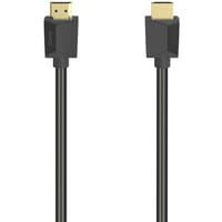 Black Hama HDMI cable 3m with gold-plated Type A connectors and durable black casing.