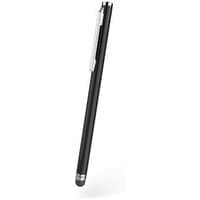 Black Hama Easy stylus pen with silver clip and rubber tip