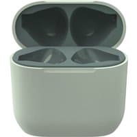 Mint green Hama Freedom Light wireless in-ear headset with Bluetooth, shown in an open charging case.