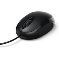 Black Hama MC-100 right-hand USB optical mouse, 1000 DPI, with scroll wheel and ergonomic design.