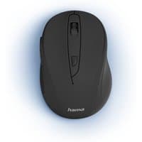 Black Hama MW-400 V2 wireless optical mouse, right-handed, 1600 DPI, with scroll wheel and ergonomic design.