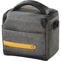 Grey Hama Terra Compact case with black handle, yellow accent, and front pocket.