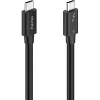 Black Hama USB-C cable, USB 3.2 Gen 2, 1 meter length, with USB-C connectors on both ends.