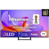 Hisense 75" QLED Smart 4K TV with slim black bezel, vibrant display, and built-in streaming apps.