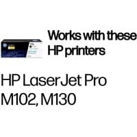 HP 17A black toner cartridge box with blue and white design, compatible with HP LaserJet Pro M102, M130 printers.
