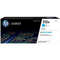HP 212A Cyan LaserJet Toner Cartridge box with blue accents and JetIntelligence branding.