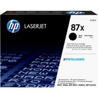 Black HP 87X LaserJet toner cartridge box with blue HP logo and JetIntelligence branding.