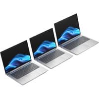 Silver HP ProBook 4 G1i laptop with 14" display, sleek design, backlit keyboard, and thin bezels.