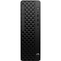 Black HP ProDesk SFF tower with textured front panel, USB ports, power button, and HP logo.