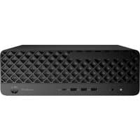Black HP ProDesk 4 SFF G1i AI PC with textured front panel, Intel Core Ultra 5, USB ports, and power button.