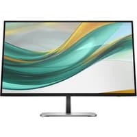 HP Series 5 Pro 27 inch FHD Monitor with slim black bezels, silver stand, and vibrant display screen.
