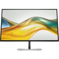 HP Series 5 Pro 527pq 27-inch monitor, slim black bezel, silver stand, vibrant QHD IPS display with colorful wave design