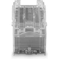 Clear plastic HP Staple Cartridge Refill with visible staples inside and a compact rectangular design.